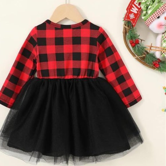 Toddler Girl Christmas Dress Tutu Reindeer Holiday Party Childrens Clothes 2T 3T - Picture 2 of 6